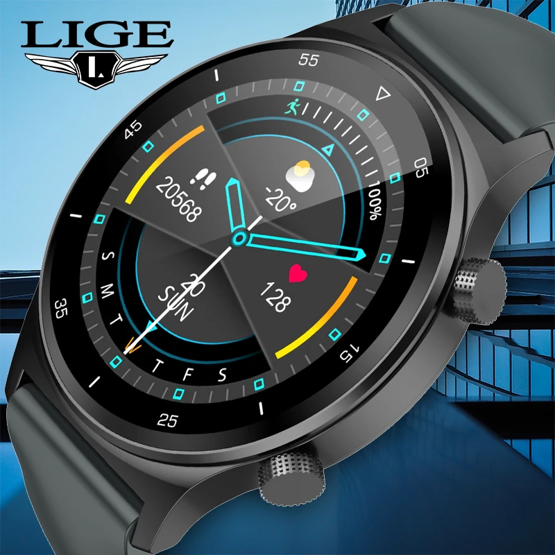 

LIGE New Smart Watch For Men Steel Band Watches Heart Rate Blood Pressure Sleep Monitoring Sports Fitness Tracker Men Smartwatch