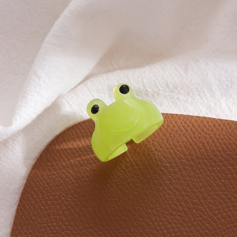 

Acrylic Frog Ring Chick Resin Rings For Women Girls Simple Animal Aesthetic Jewelry Friendship Rings Creative Party Travel Gifts