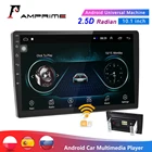 Автомобильный мультимедийный плеер AMPrime, стерео-система на Android, с экраном 10,1 дюйма, GPS, Bluetooth, Wi-Fi, с функцией MirrorLink, типоразмер 2DIN