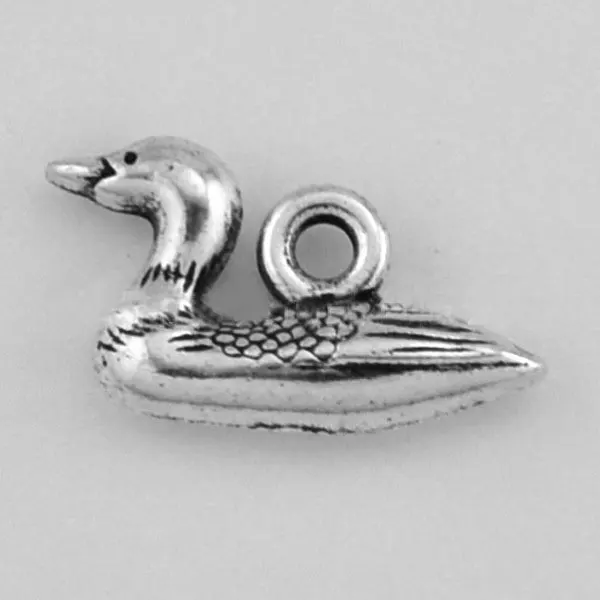 

RAINXTAR Antique Silver Color Cute Duck Alloy Animal Charms 50pcs 10*18mm AAC777