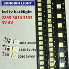 Комплект светодиодной подсветки для телевизора LG, 50-100 шт., для ремонта ЖК-телевизора, холодного белого цвета, 2835, 3030, 3 в, 6 В, 1 Вт, 3 Вт