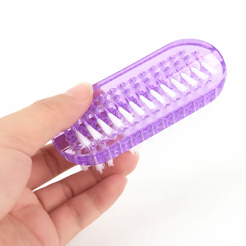 1 шт. щетка для чистки ногтей Пластик гвоздь очистки промывки кисточки