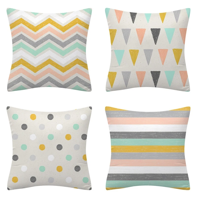 

4 шт., декоративные льняные наволочки для диванных подушек