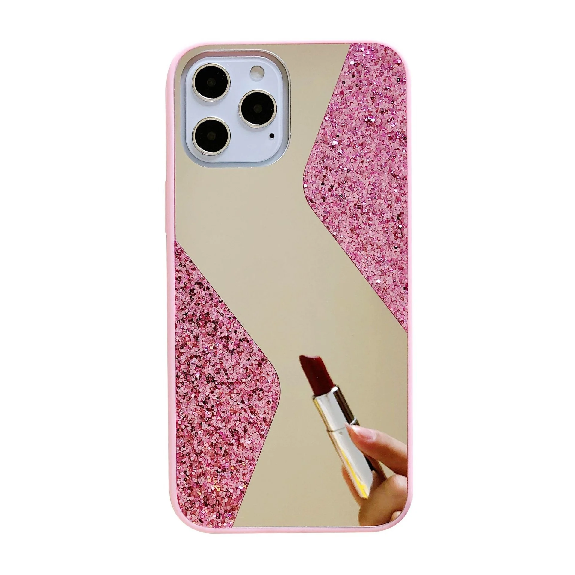 

Suitable For IPhone 12 Mirror Case Apple 11promax R XS Sequin Case Beauty Mirror Case