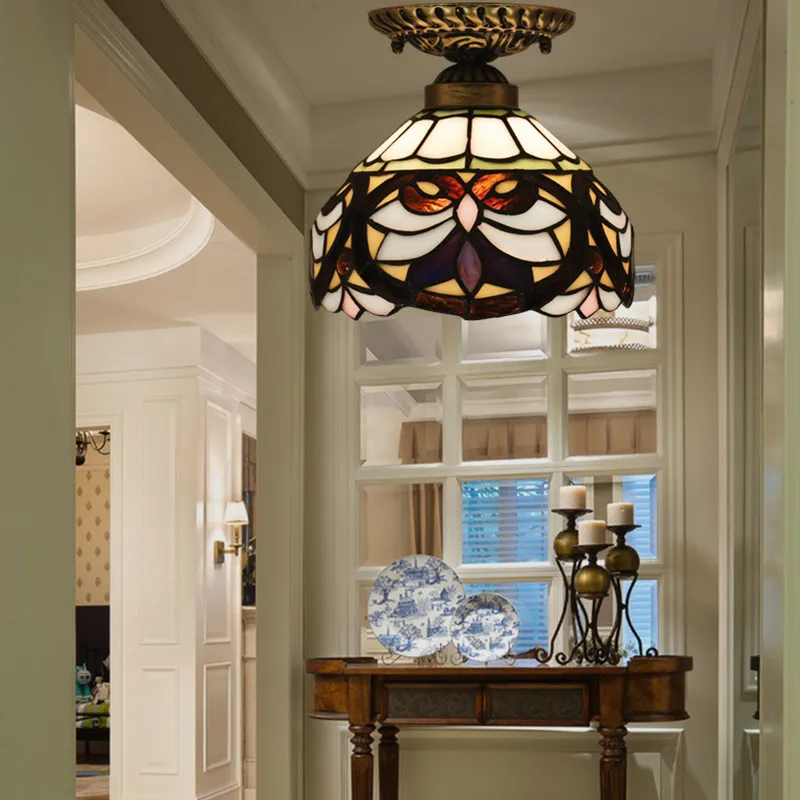 8-дюймовые винтажные потолочные лампы в стиле барокко лампа для коридора