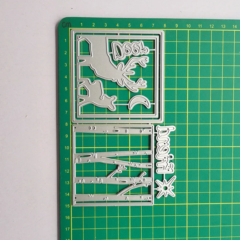 

Christmas Elk Background Frame Metal Cutting Dies Decorative Scrapbooking Steel Craft Die Cut Embossing Paper Cards Stencils New
