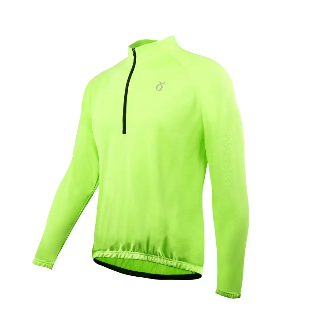 

Emonder Cycling Jersey Men's Long Sleeve Tops Mountain Bike Shirts Bicycle Jacket with Pockets Outdoor Sports Hiking Clothing