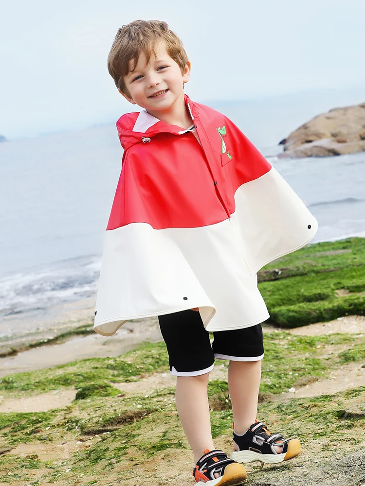 

Kids Cape Poncho Raincoat Rain Coats Waterproof Fashion Imperneable hiking raincoat Mountaineering Regenhose Rain Gear BE50rc