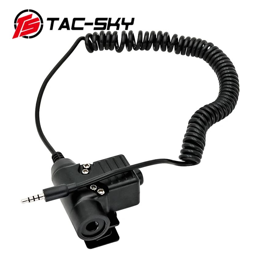 TAC-SKY Tactical Hunting Noise Cancelling Headphones Walkie Talkie Shooting Headset Military Adapter PTT U94 PTT Phone Plug PTT