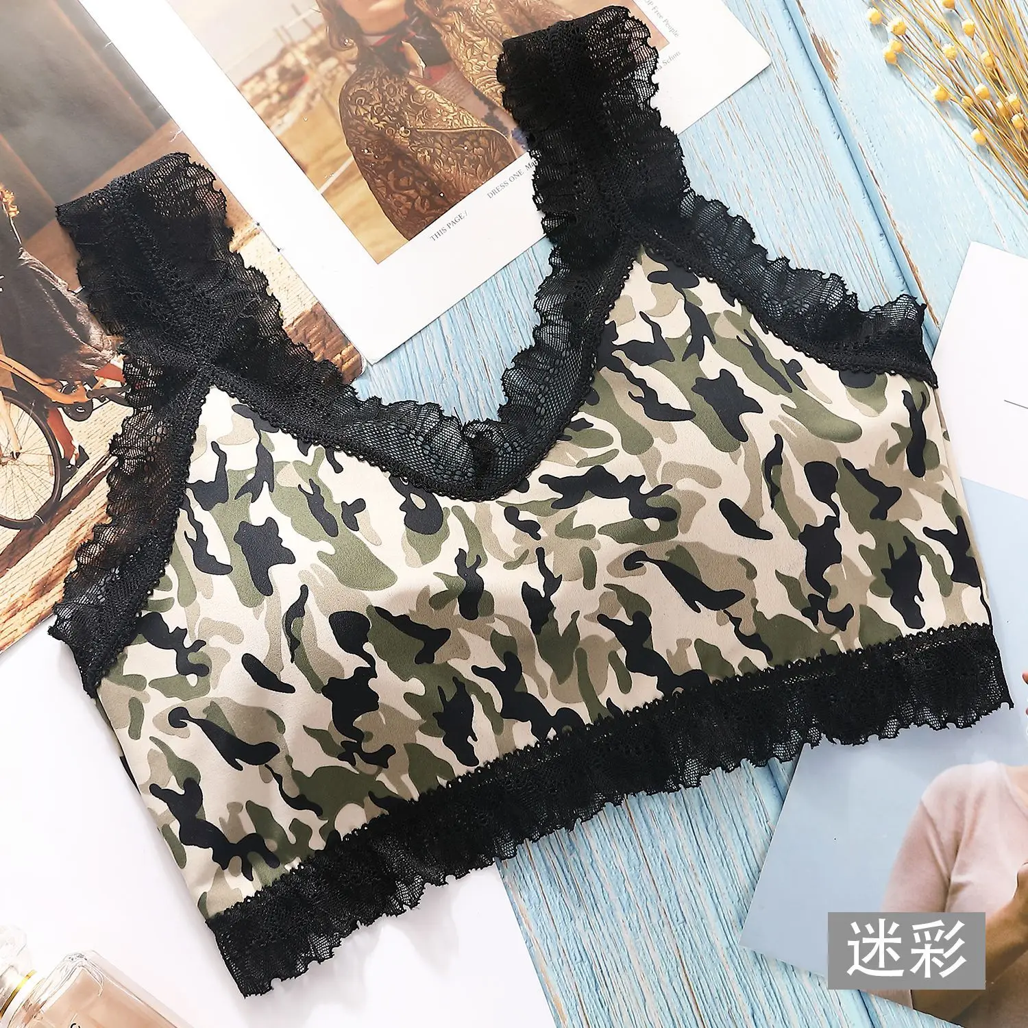 

Sitonjwly Hot Sexy Women Lace Bra Comfort Leopard Print Bralette Seamless Lingerie French Bras Underwear Female Brassiere
