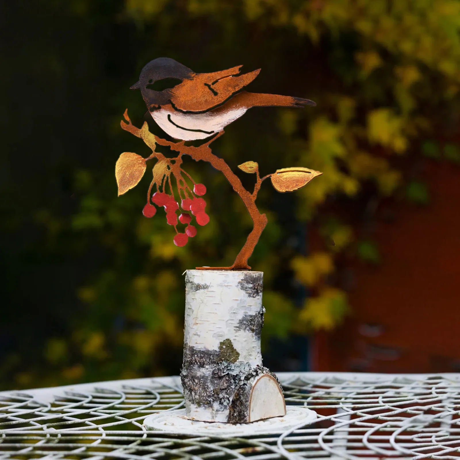 Садовые металлические украшения ручной росписи цветущие для сада домашнее