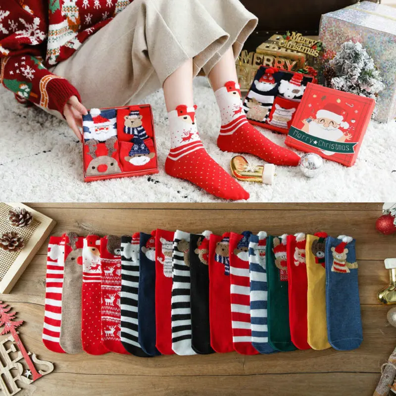 

Christmas Cartoon Socks Stocking for Women, Merry Christmas for Home, Xmas Gifts, Happy New Year Supplies