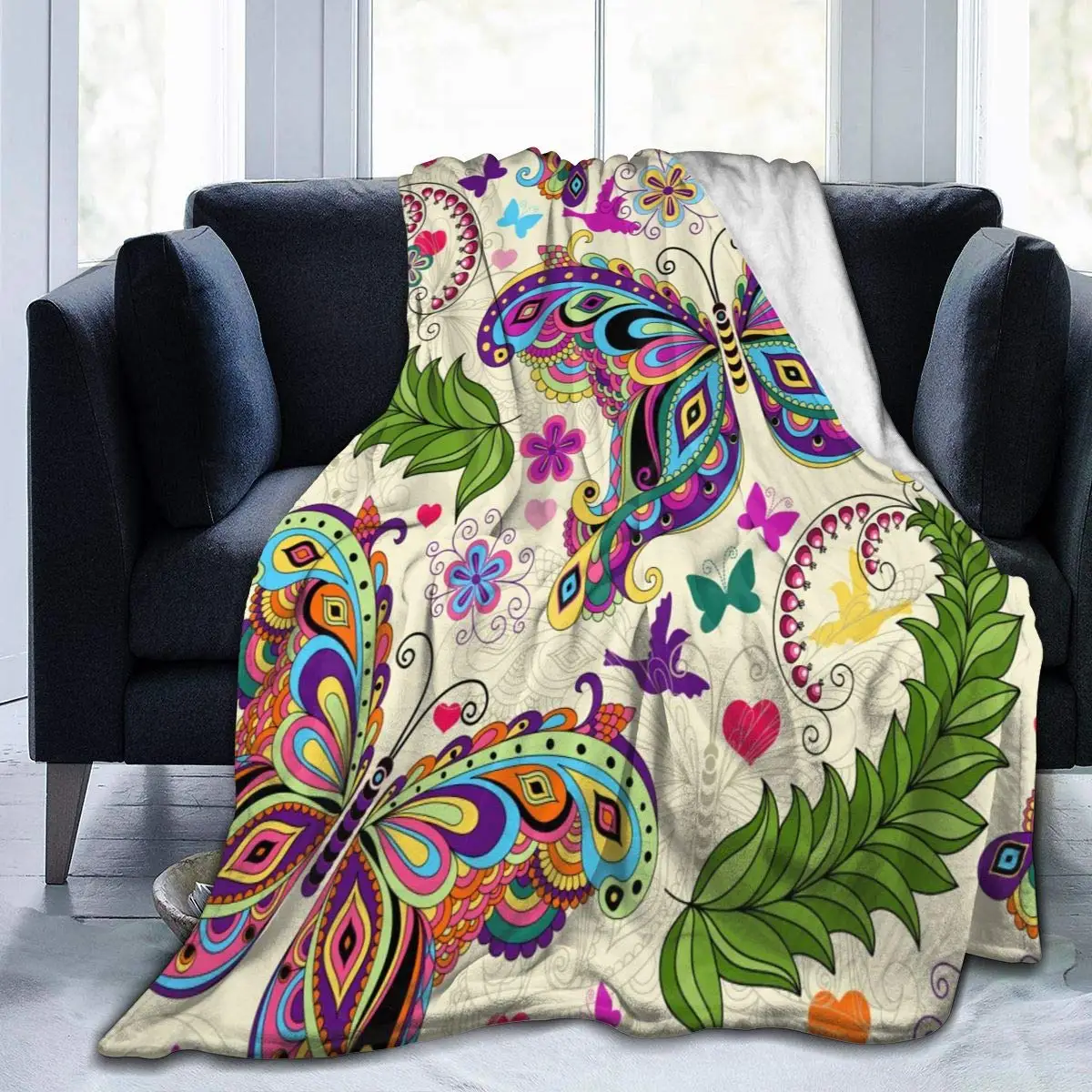 Флисовое одеяло супермягкое уютное роскошное покрывало для кровати всесезонное