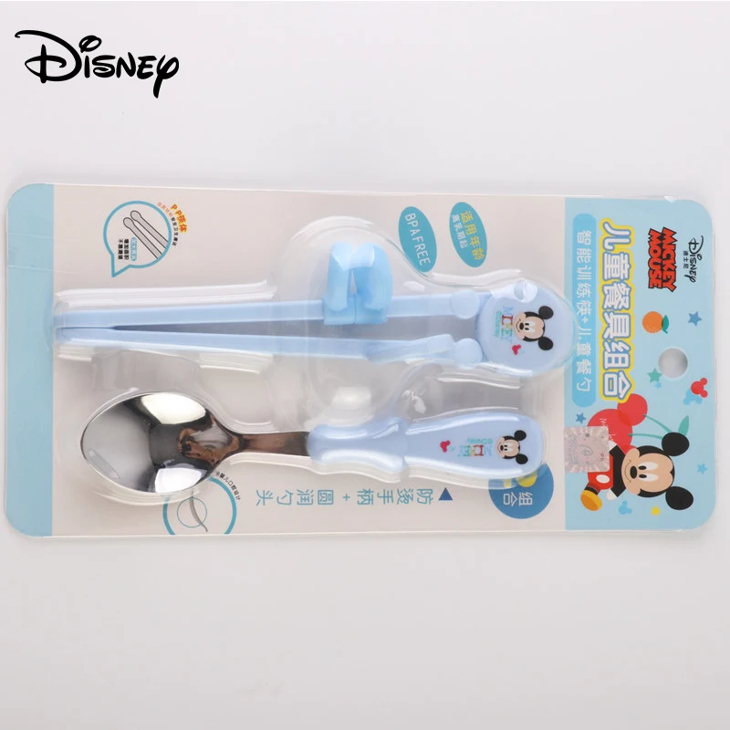 Дисней мультфильм Микки Минни для ложки и палочек набор дети учебные палочки еды