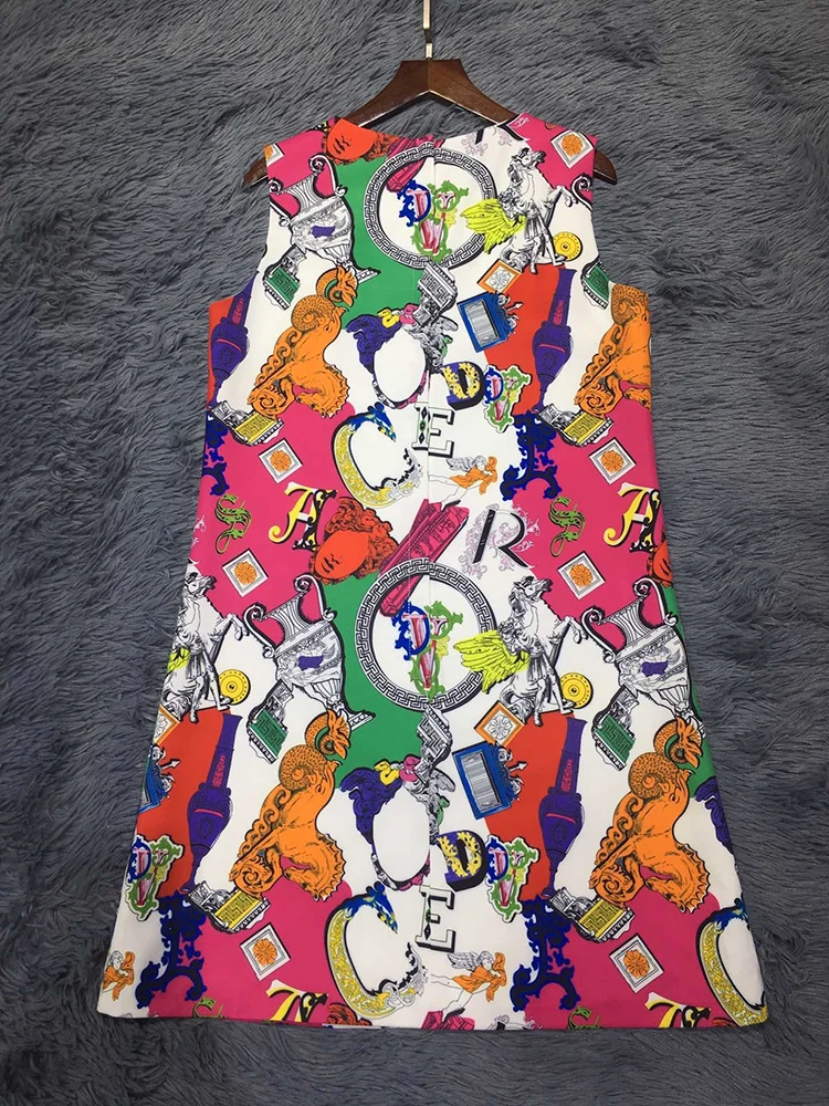 2020 Весна и лето новое модное подиумное повседневное женское платье без рукавов с