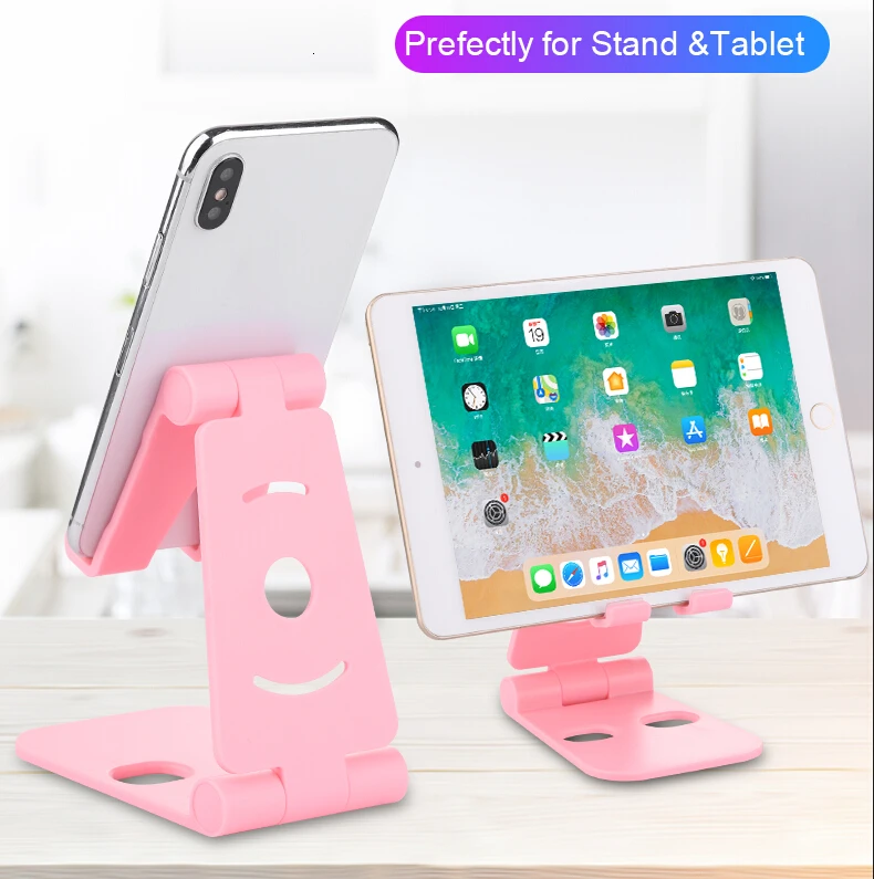 Складной пластиковый держатель для телефона Vogek, подставка для iPhone 7, 8 plus, X, для samsung S9, яркие цвета, подставка для планшета, настольный держатель для телефона