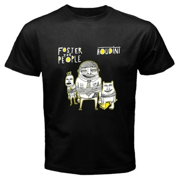 

New FOSTER THE PEOPLE Houdini Torches Rock Band Men's Black T-Shirt Size