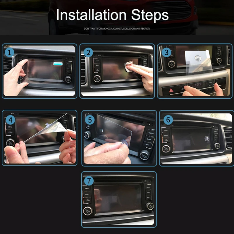 

For Hyundai Kona 2017 2018 2019 2020 Kauai Tempered Glass Car Navigation Screen Protector Touch Display Screen film Anti Scratch