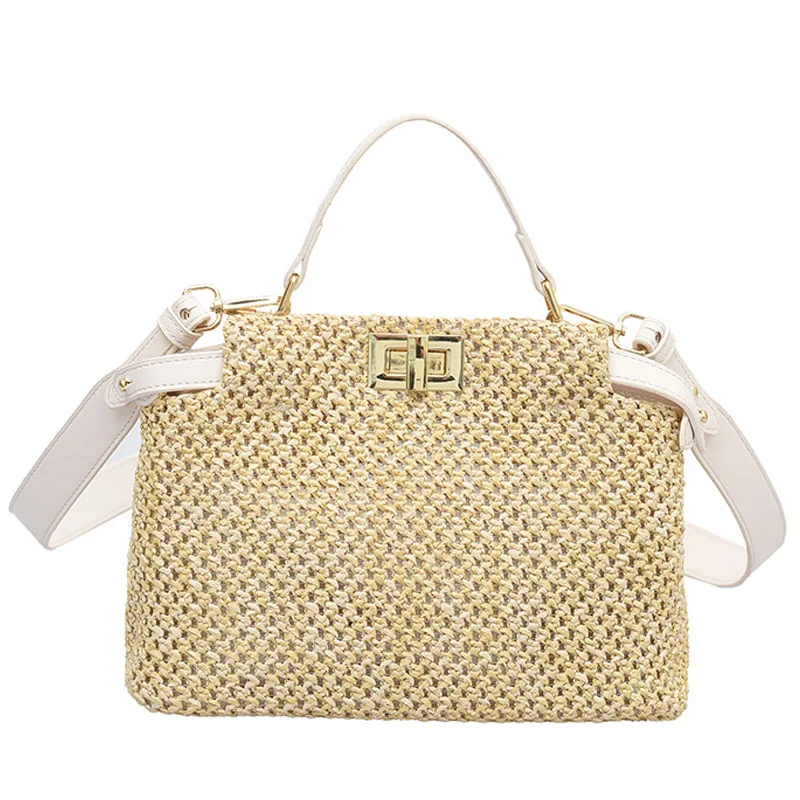 

Weave Ladies Tote Bags 2021 Summer New High-quality Straw Bag Women's Designer Handbags Travel Beach Bag Shoulder Crossbody Bags