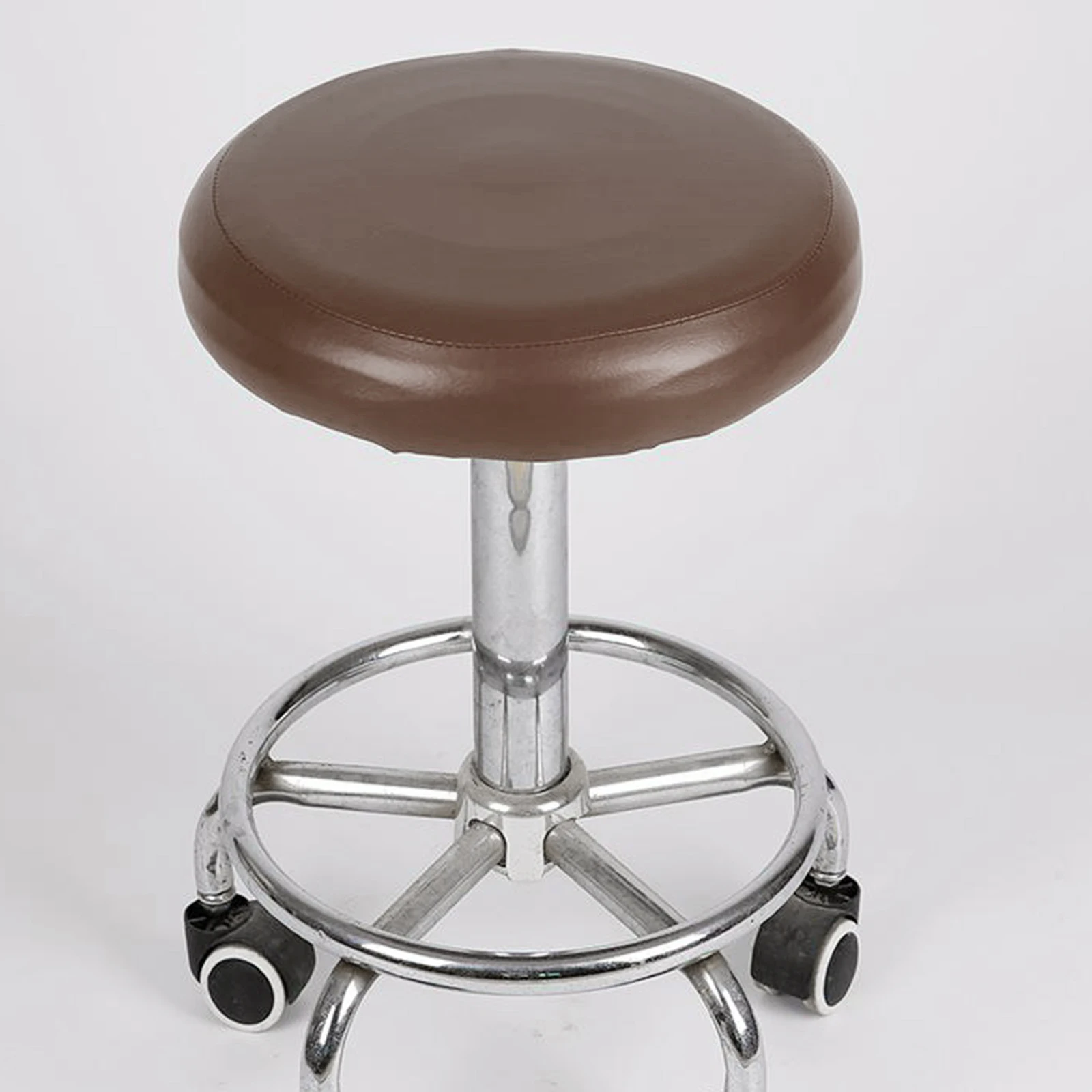 

7-13 Inch Bar Stool Cover PU Leather Chair Slipcover Salon Pub Club Kitchen