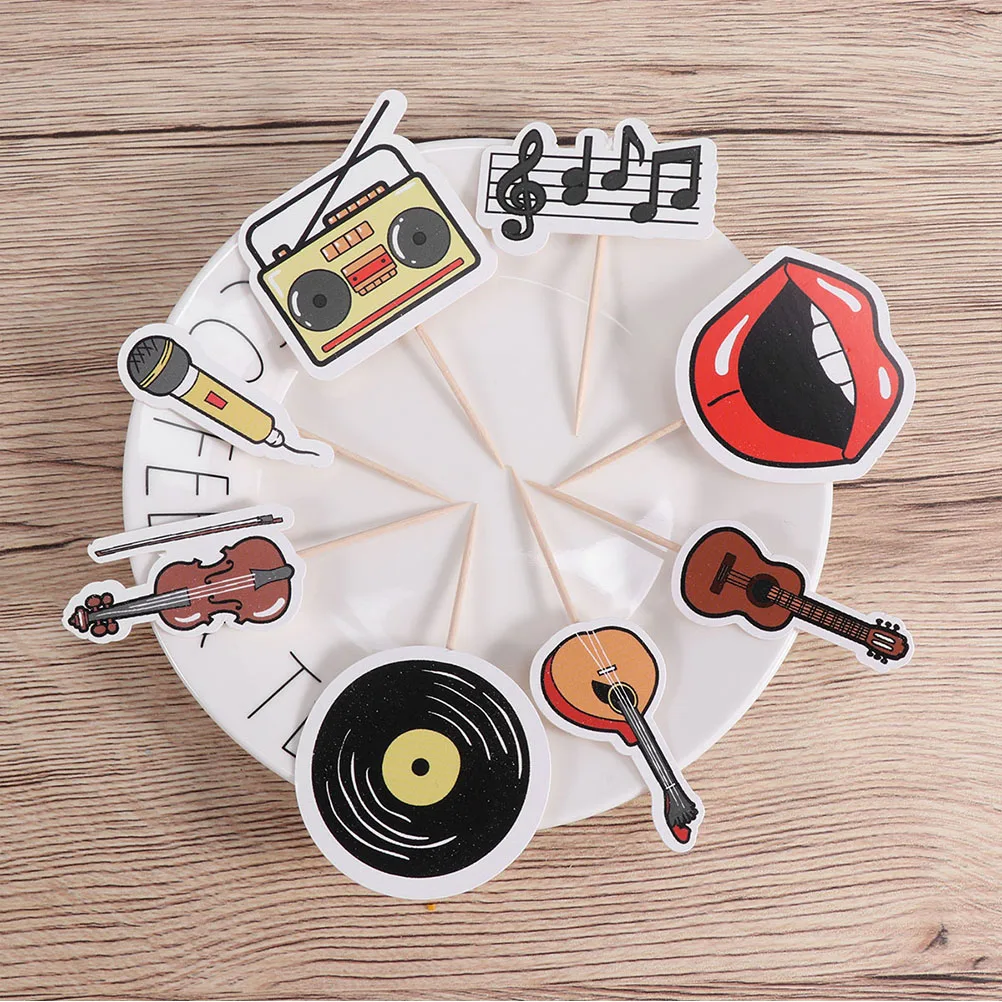 50 шт. торт Топпер музыкальный фестиваль декоративный кекс набор для вечеринки