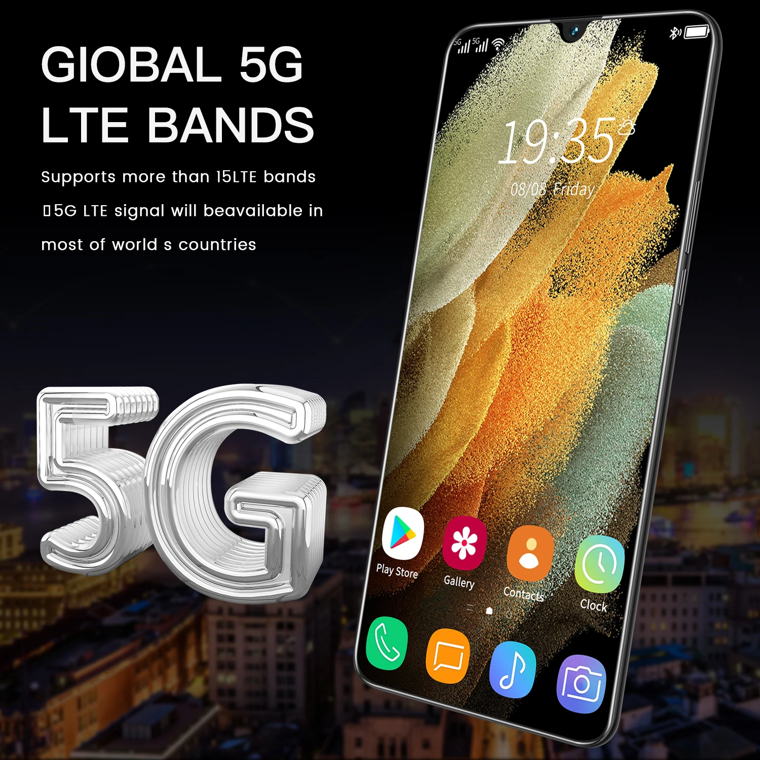 Новый сотовый телефон 8 Pro Android 10 0 две Sim-карты неопределенный смартфон экран 7 1