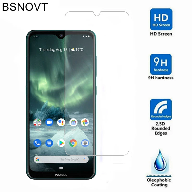 2 uds Protector de pantalla para Nokia 7,2 vidrio 6,3 pulgadas Anti-sratch pel&iacute;cula de vidrio templado para Nokia 7,2 pel&iacute;cula para Nokia 7,2 vidrio BSNOVT-0