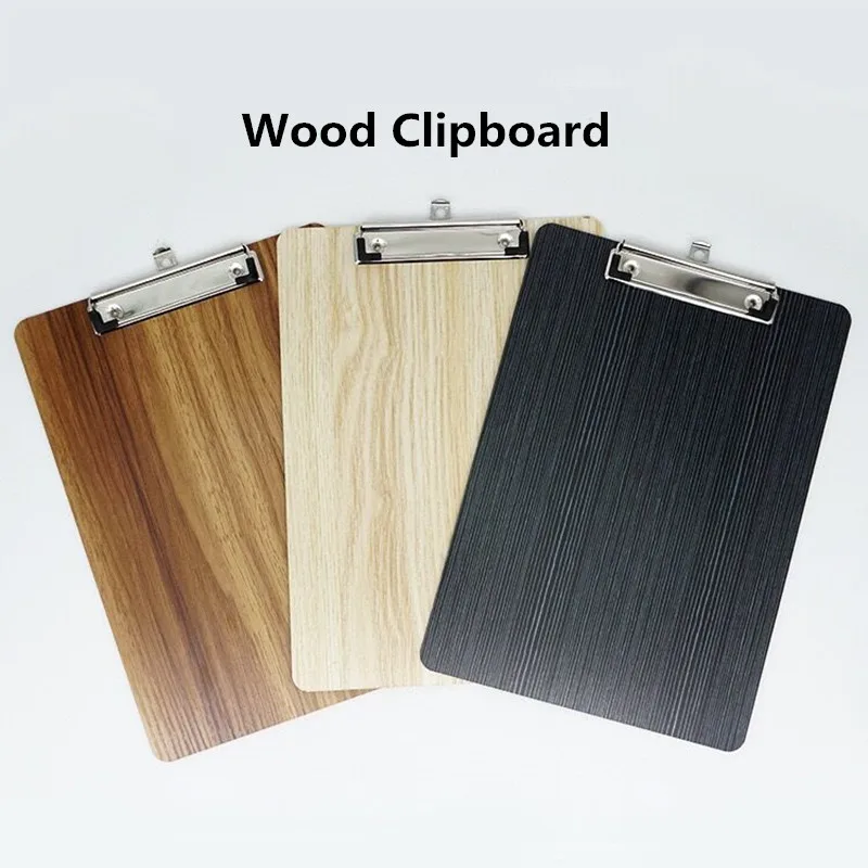 Фото 10 штук: Деревянные планшеты-клипборды формата А5 с металлическим зажимом для документов, для офиса, школы, ресторана, отеля №3