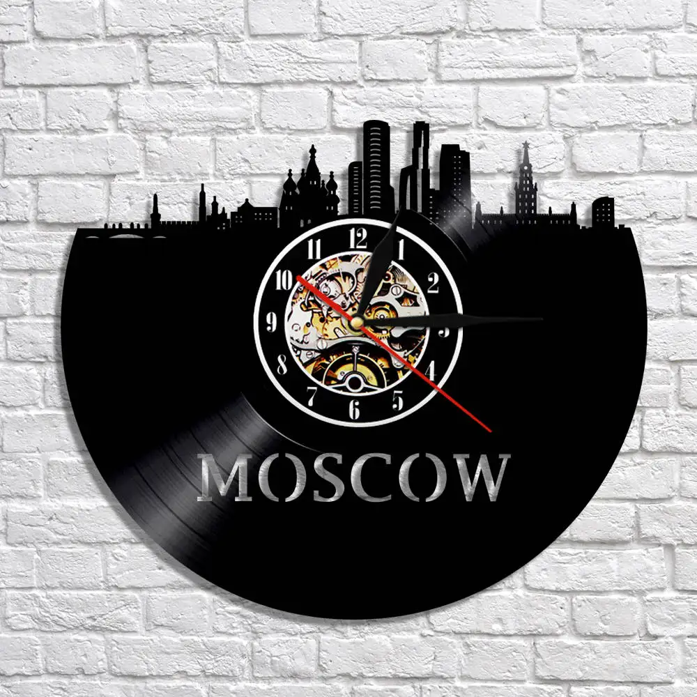 Настенные часы в русском стиле декор для стен винтажном виниловая запись