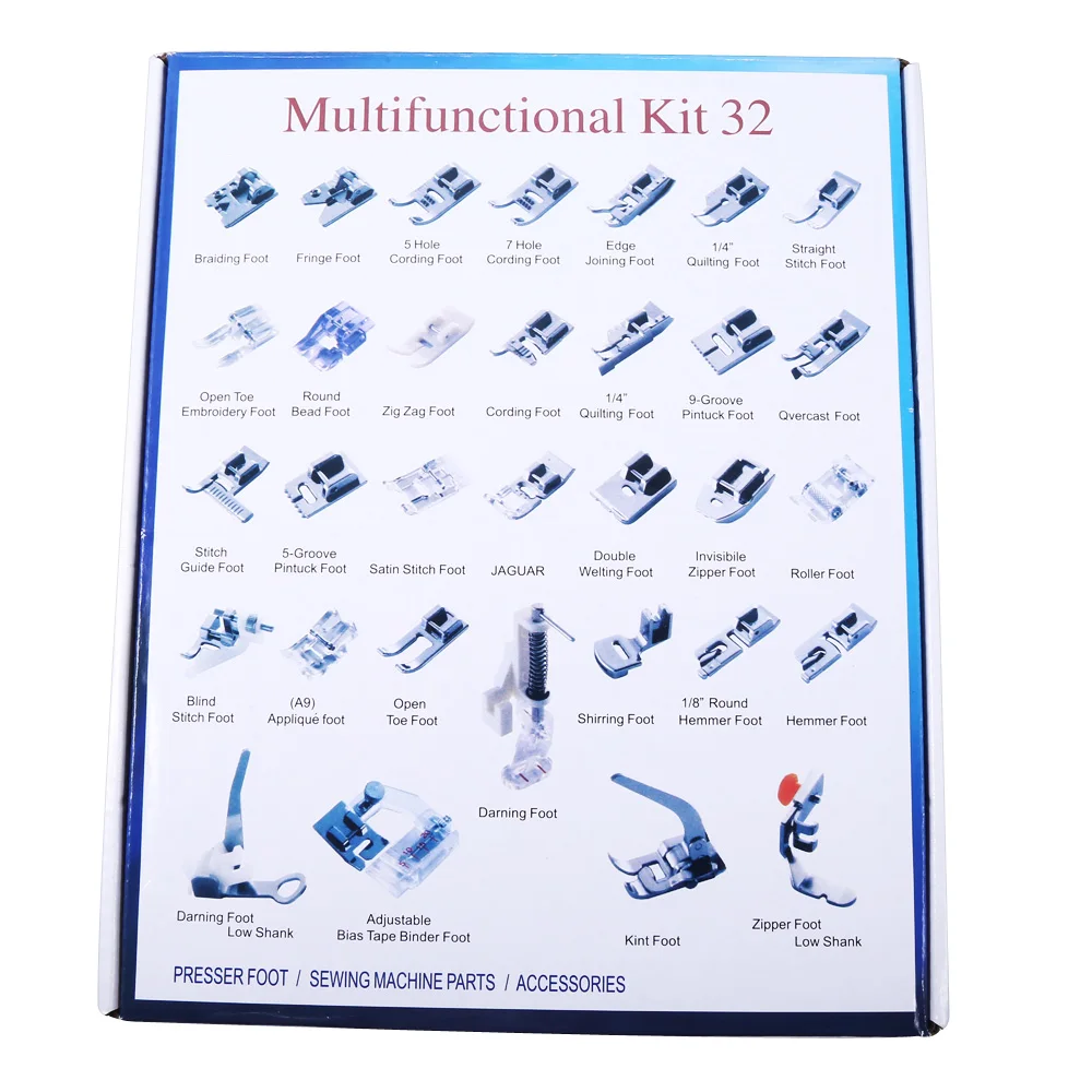 Лапок 32 лапки. Набор лапок 32 шт для швейной машины Janome. Multifunctional Kit 32 лапки для швейной машине. Мультифункционал кит 32 лапки для швейной машинки. Набор лапок для швейной машины Multifunctional Kit 32 на русском языке.