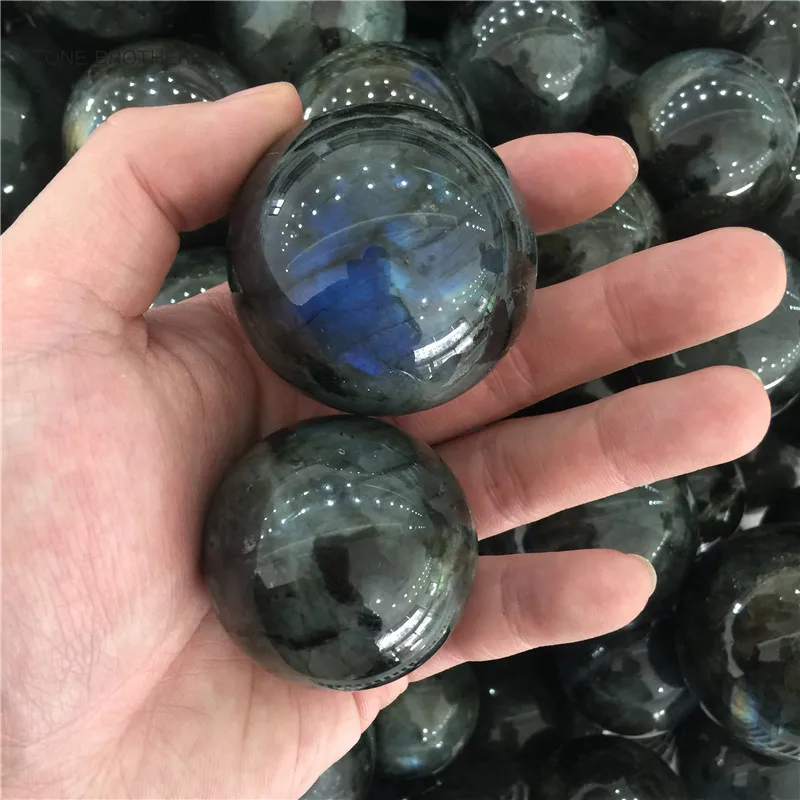 

4-8CM Natural Labradorite Crystal Polished Sphere Ball 100% High Quality Healing Crystal Gemstone Flash Glossy Stone Decoration