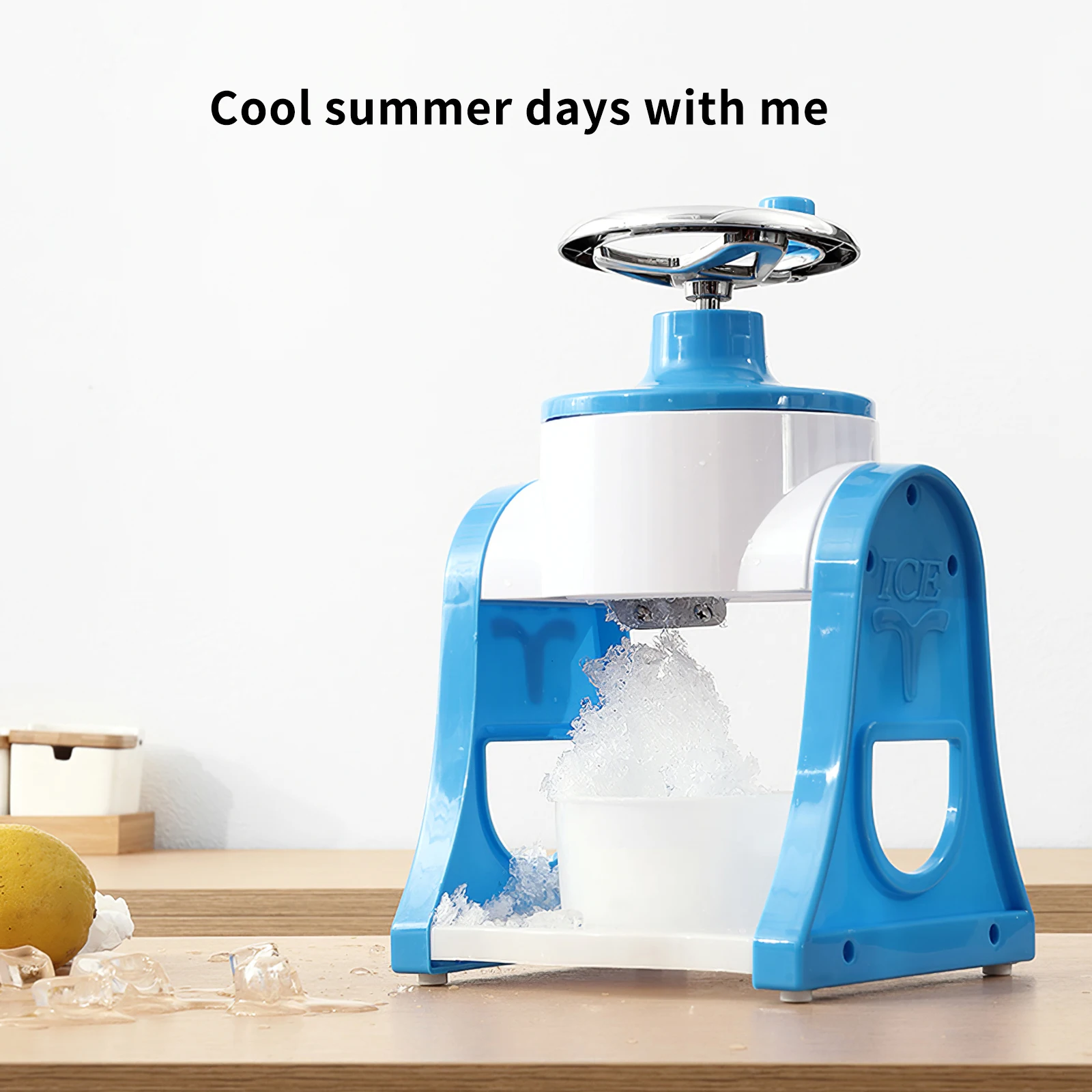 

Manual Ice Crusher Shaver Hand Ice Crank Kids Shredding Snow Cone Ice Cream Maker Machine Kitchen Tools