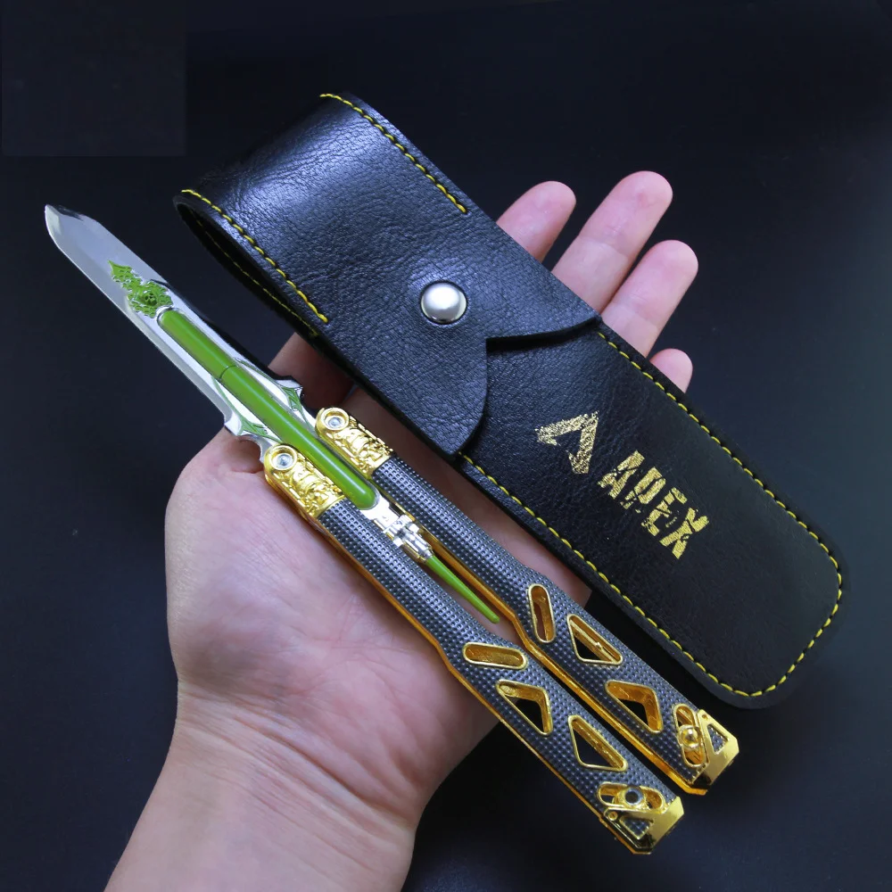 Apex hero power boy-cuchillo de mariposa, Arma de entrenamiento, modelo de cuchillo, todos los adornos de colecci&oacute;n de Artesan&iacute;a de metal-1