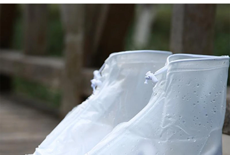1 Pair Of PVC Waterproof Shoe Covers Reusable Overshoe Thickening Unisex Non-slip Rain Boots Set Fishing Waterproof Rain Boots