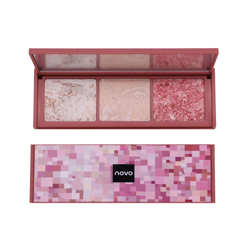 

Colorful Art Makeup Powder Blusher Highlight Eye Shadow Diamond Shiny Shimmer Silky Touch Ginger Highlights 3D Face Makeup