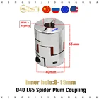 Гибкая муфта с ЧПУ, муфта вала D40 L65 мм 1417 мм с шпоночным пазом 5 мм на одном конце для двигателя nema23 nema34