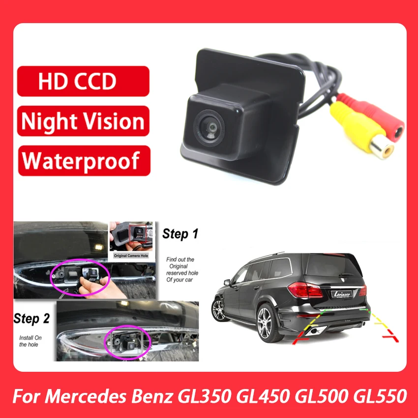 

Car Rear View Camera CCD Full HD Night Vision Reverse Parking Camera high quality RCA For Mercedes Benz GL350 GL450 GL500 GL550