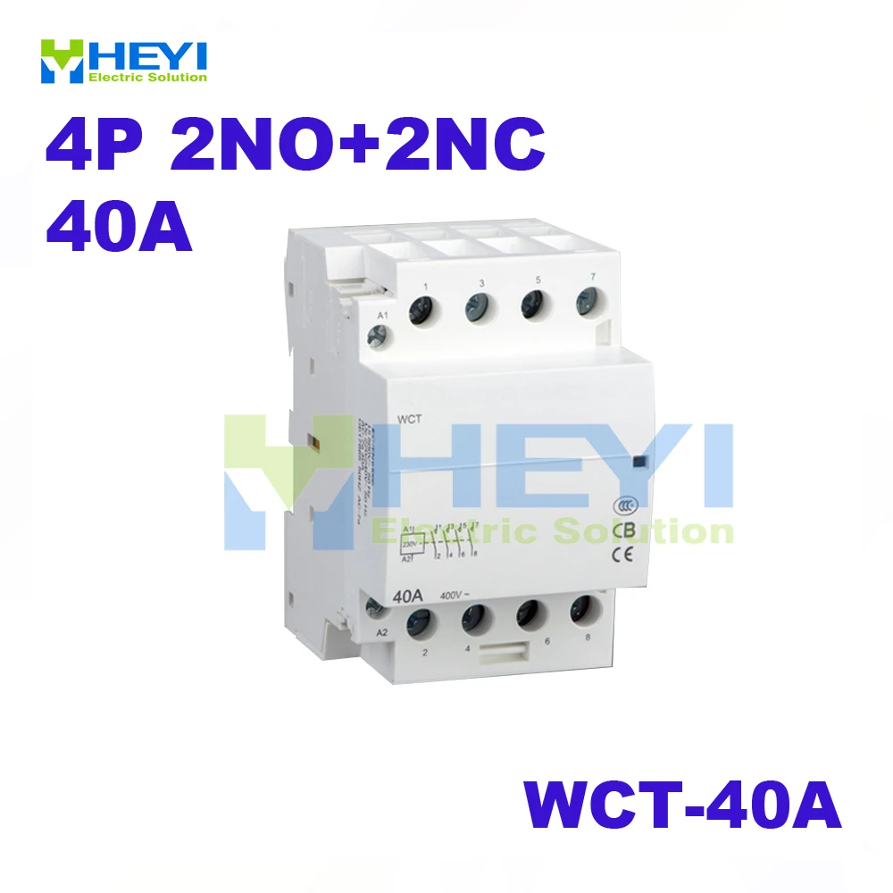 

4 полюса 2NO + 2NC 220VAC 50 Гц Стандартный протектор напряжения din rail mini WCT-40A
