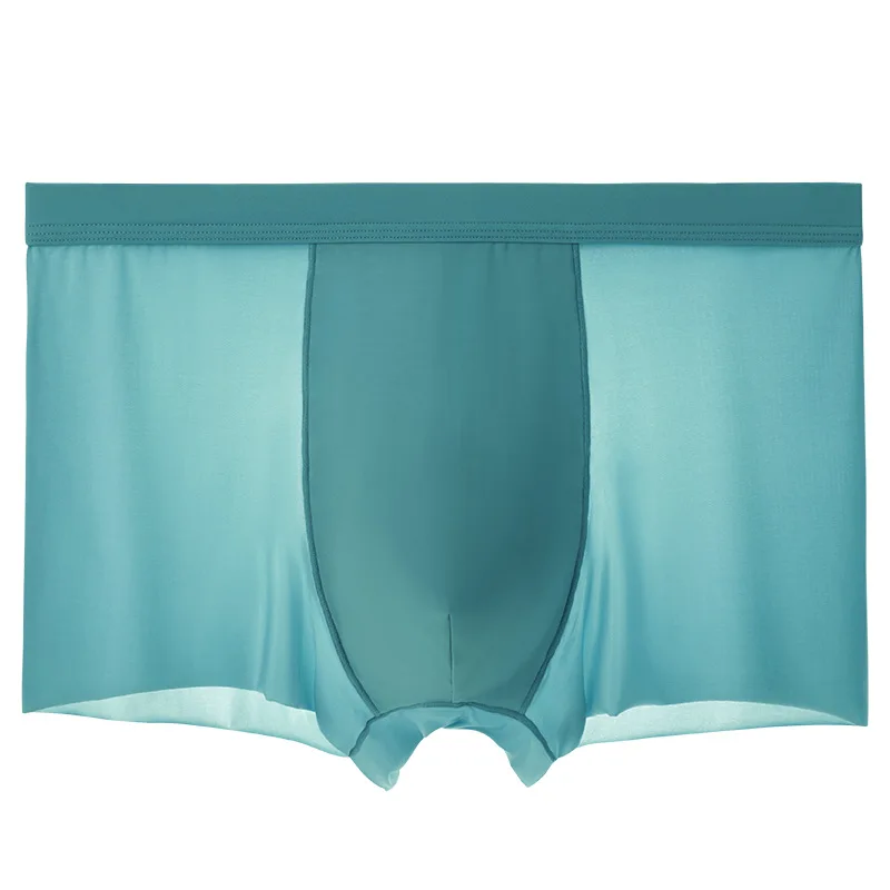 Sexy Breathable Underwear Ultra Thin Boxershorts Ice Silk Mens Boxers Trunks Seamless Boxers Underpants Mens Hombre Plus Size
