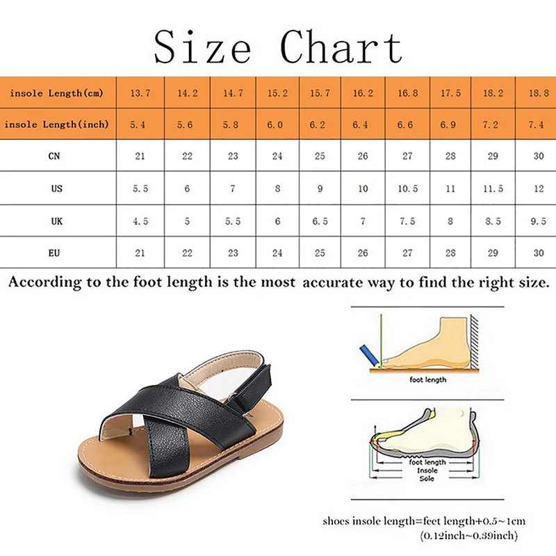 

New PU Leather Baby Non-Slip Sandals Child Summer Boys Girls Fashion Sandals Sneakers Infant Shoes 0-18 Month Baby Soft Shoes