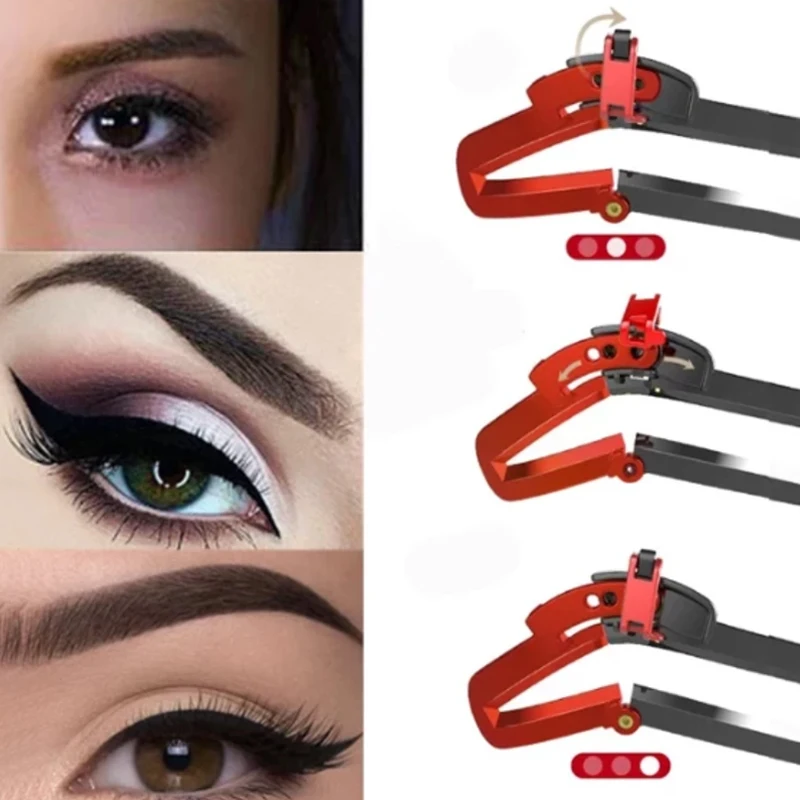 Thrush Card Board Adjustable Eyebrow Shapes Stencil 3 In 1 Portable Handheld Makeup Model Magic Shaping Template | Красота и здоровье