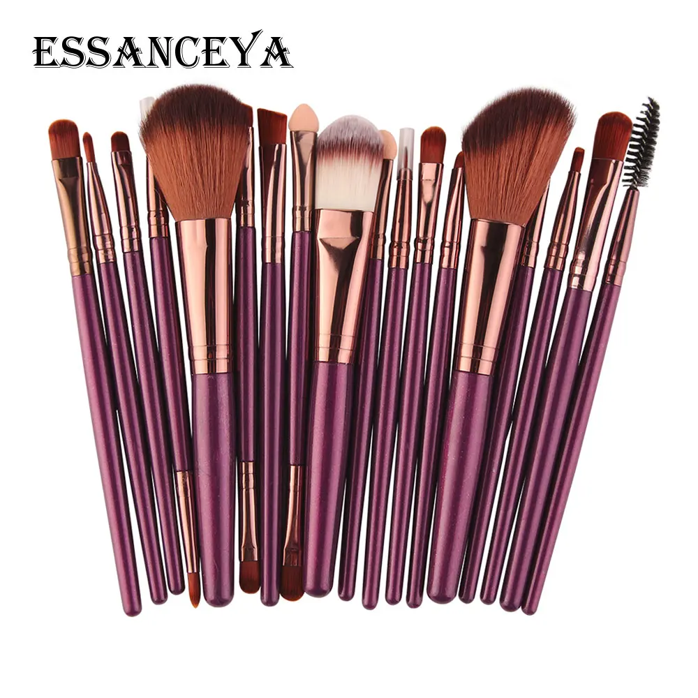ESSANCEYA 6-18 шт. набор кистей для макияжа, Тональная основа, пудра, румяна, тени для век, подводка для глаз, губ, косметический набор кистей для макияжа, инструменты