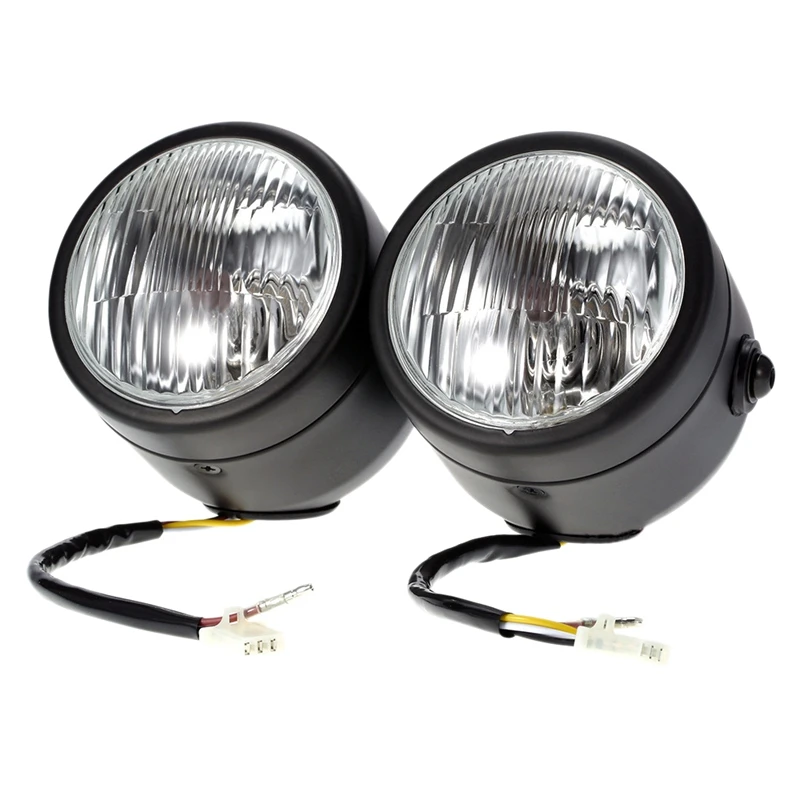 Черная двойная передняя фара для мотоцикла универсальный уличный истребитель