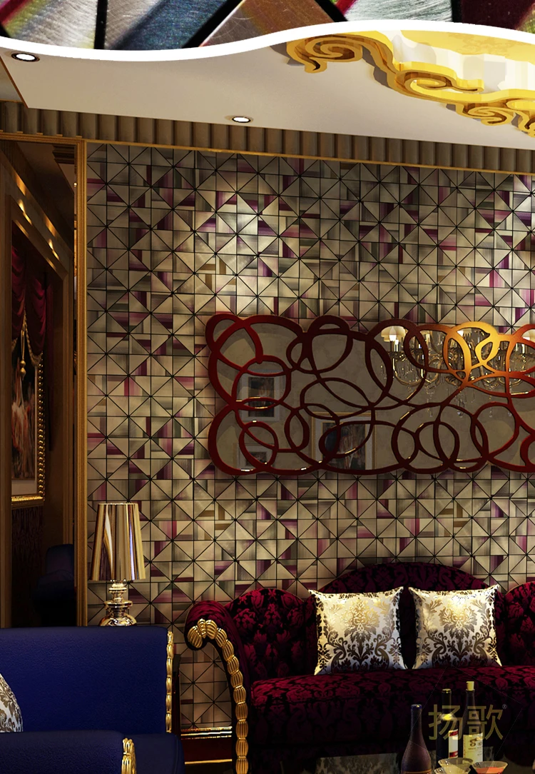 Цветная металлическая мозаичная плитка 1 коробка 11 шт. самоклеящиеся алюминиевые