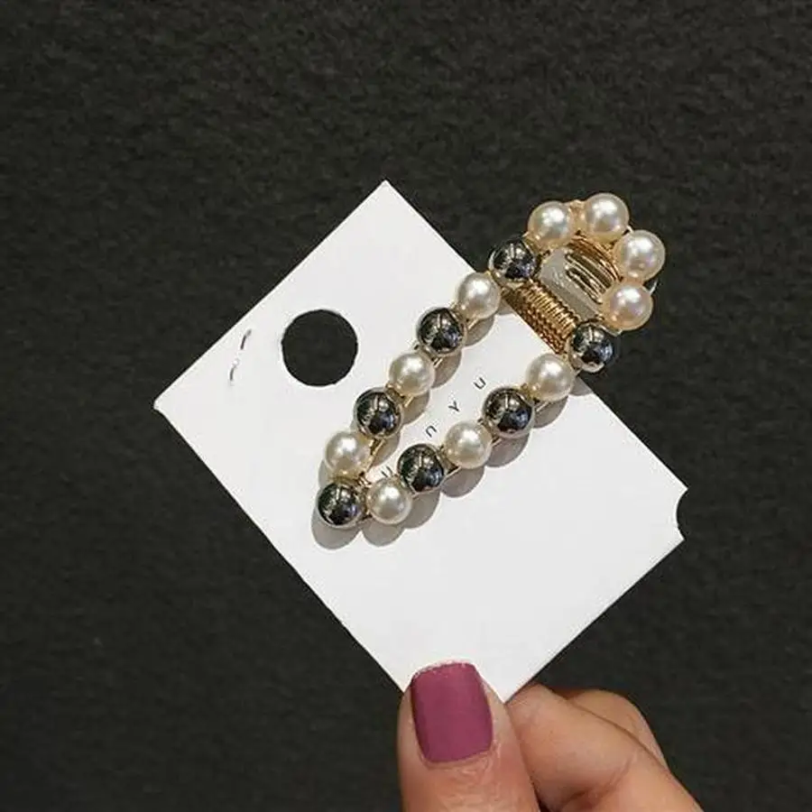 2019 новые милые серьги в Корейском стиле заколки для волос с жемчугом простые