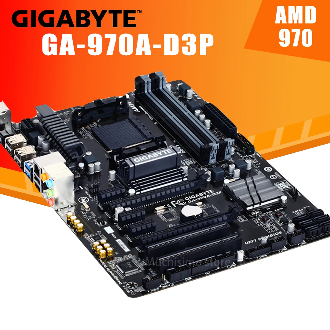 Разъем AM3/AM3 + GIGABYTE GA-970A-D3P 970 DDR3 32GB Desktop Placa-MOM FX/Phenom II/Athlon II ATX Use | Компьютеры и офис