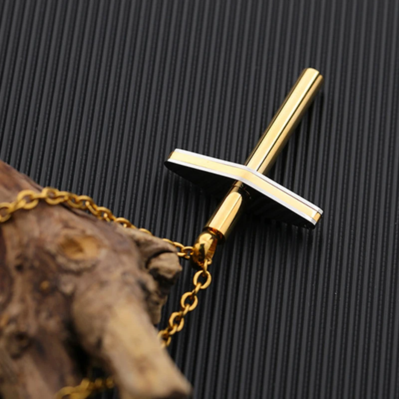 Классическое простое ожерелье с подвеской-крестом мужские аксессуары из