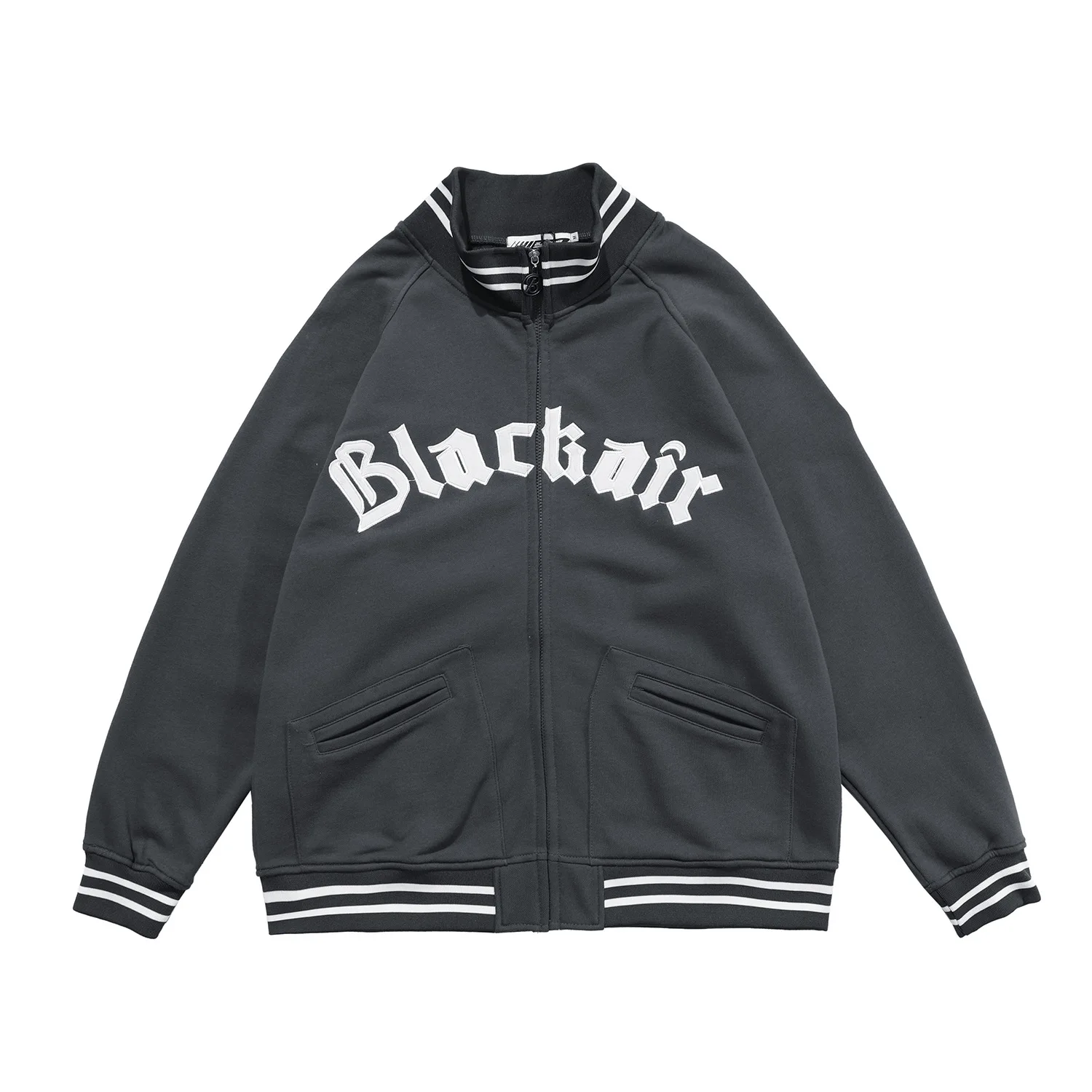 

Hip Hop Streetwear Retro Gothic Letters Zipper Baseball Jacket Fashion Couple Tops Men Handsome Stand Collar 100% Cotton Jackets