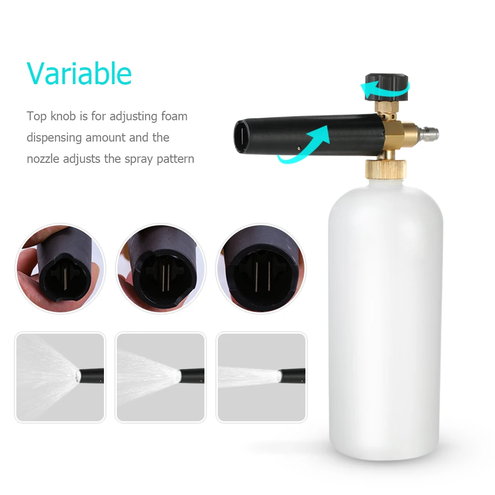 Регулируемая пена Cannon 1 пистолет распылитель литровая бутылка пенная насадка для