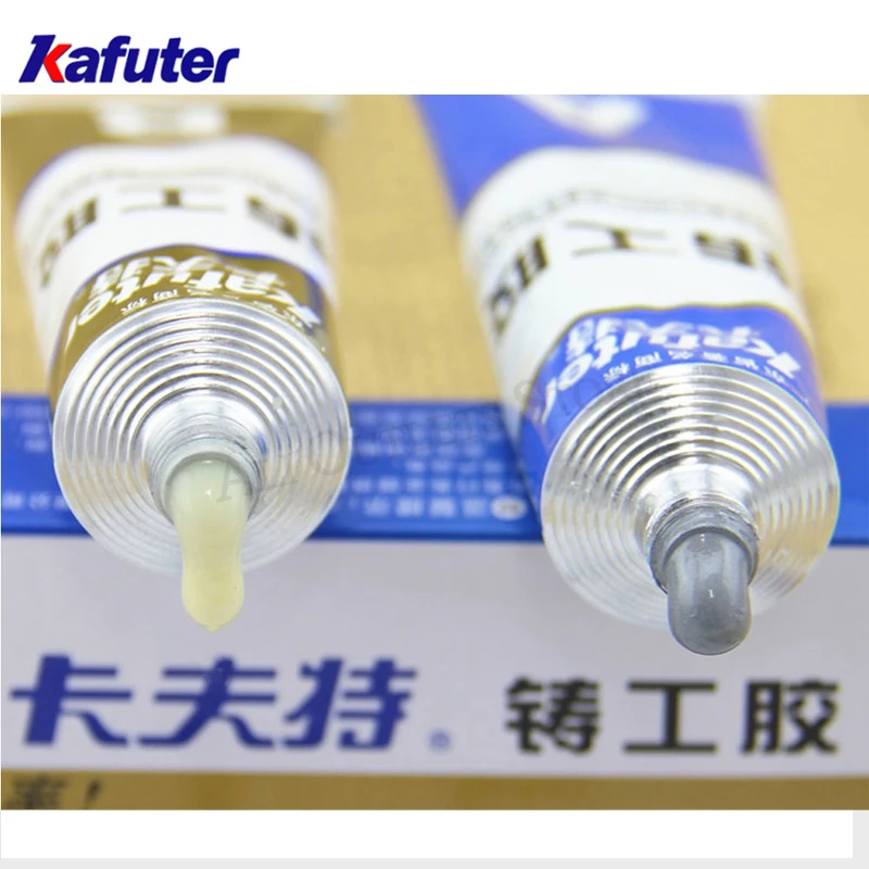 Металлический клейкий для ремонта Kafuter A + B 100 г супер клеевой стальной